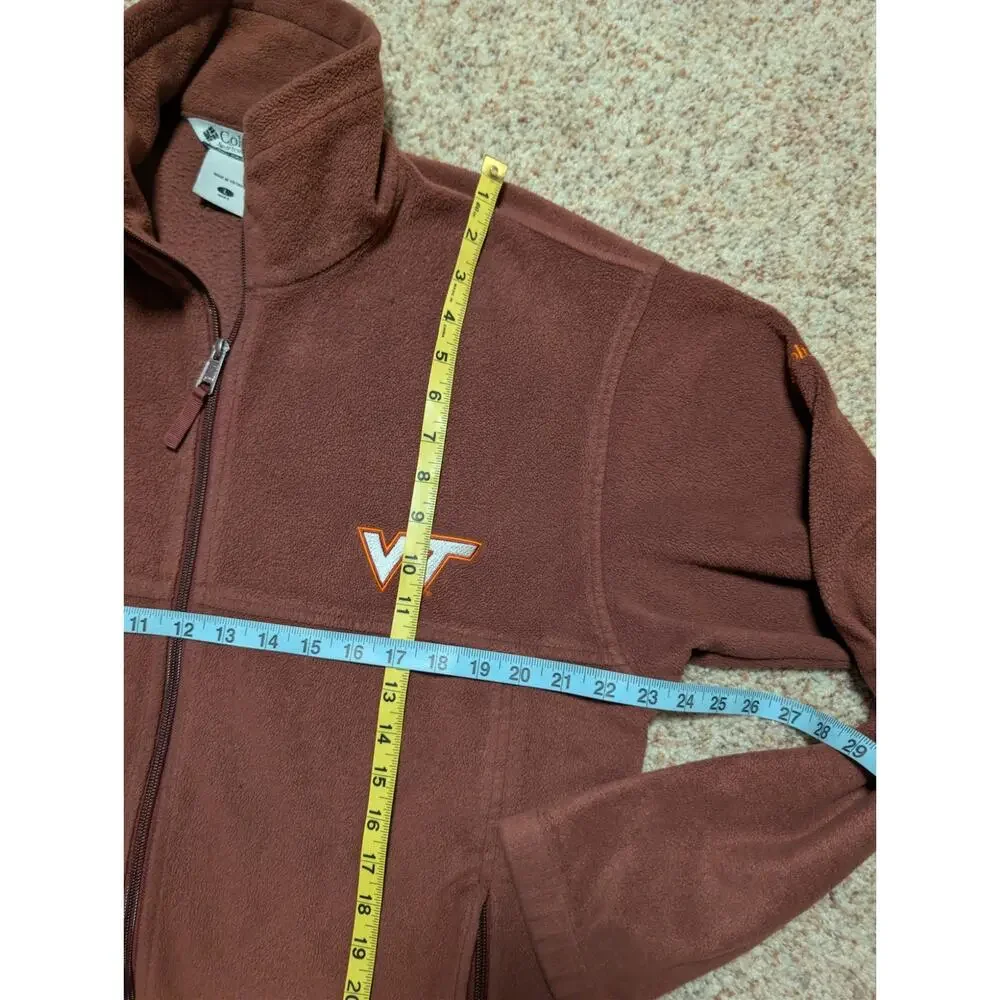 Columbia Vintage Men's Virginia Tech Hokies Flanker Full Zip Fleece Jacket; L